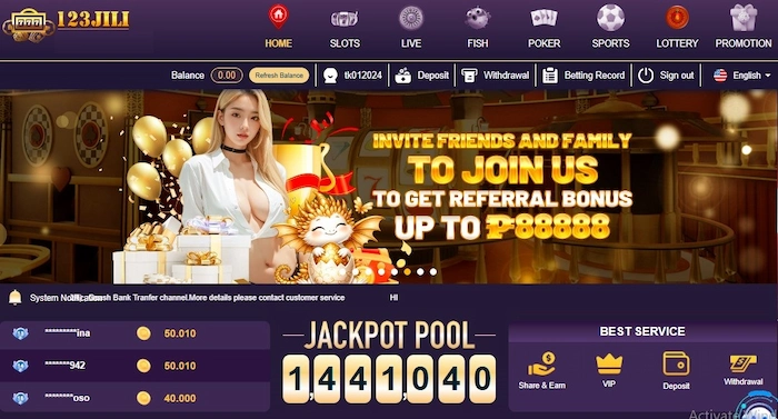 Overview of online casino 123JILI